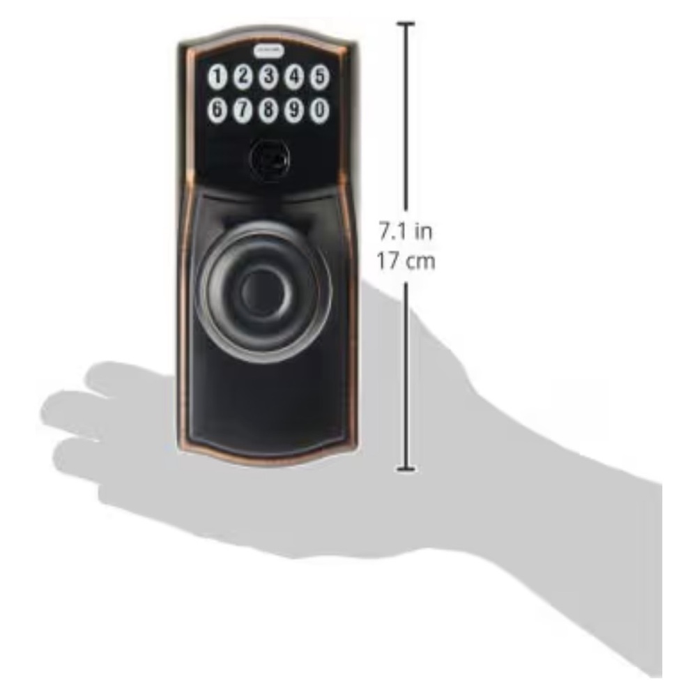 Schlage Matte Black Keyless Electronic Keypad Deadbolt Lock - Picture 6 of 7
